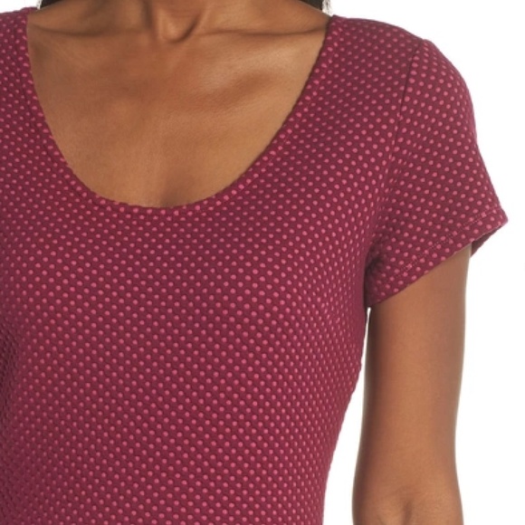 NWT Leota Circle Honeycomb Jacquard Raspberry Radiance Dress Small - Picture 11 of 11